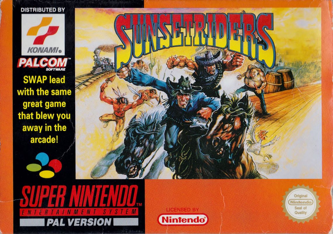 Sunset Riders box art for Super Nintendo